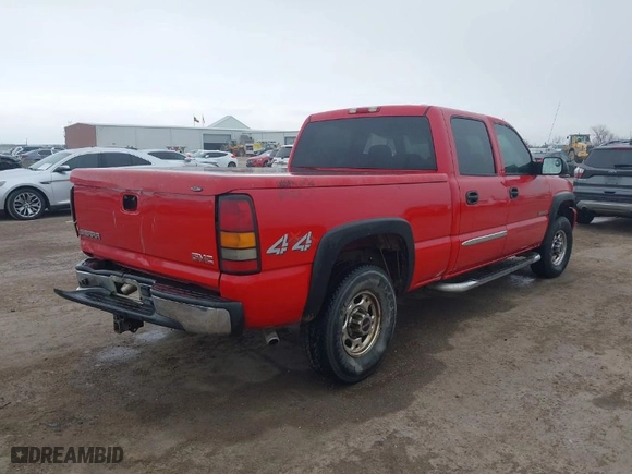 2004 GMC Sierra 2500 Crew Cab SLE with VIN 1GTGK23U44F100611, listed as a IAAI auction lot 41499087 with 1 mi miles. Bid and sale history available at carsss.com. Image 4.