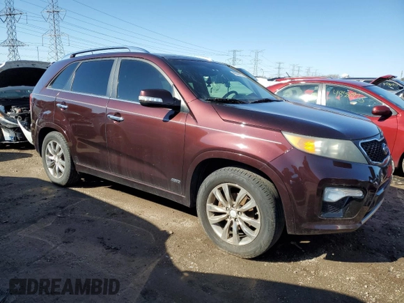 2013 Kia Sorento SX with VIN 5XYKWDA20DG318621, listed as a Copart auction lot 49389175 with 168,411 mi miles and Clean Title. Bid and sale history available at carsss.com. Image 4.