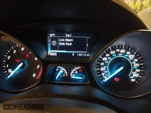 2016 Ford Escape SE with VIN 1FMCU9GX9GUC69153, listed as a IAAI auction lot 41504167 with 149,115 mi miles and . Bid and sale history available at DreamBid. Image 7.