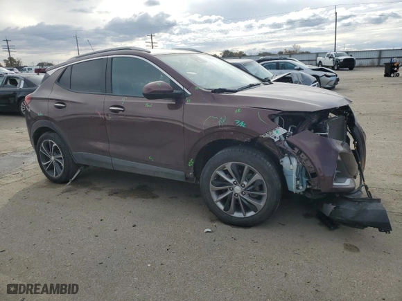 2022 Buick Encore GX Select with VIN KL4MMESL2NB032576, listed as a Copart auction lot 80782214 with 36,263 mi miles and Salvage Title. Bid and sale history available at carsss.com. Image 4.
