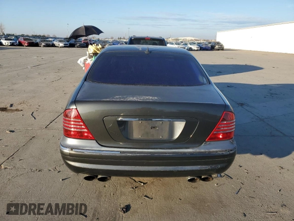 2003 Mercedes-Benz S 55 AMG with VIN WDBNG74J23A378637, listed as a Copart auction lot 88428295 with 128,658 mi miles and Salvage Title. Bid and sale history available at DreamBid. Image 6.