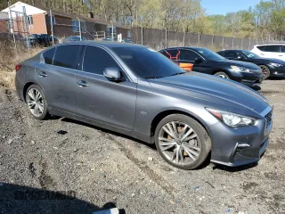 2019 Infiniti Q50 3.0t LUXE with VIN JN1EV7ARXKM590557, listed as a Copart auction lot 41850245 with 57,596 mi miles and Salvage Title. Bid and sale history available at carsss.com. Image 4.