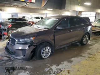 2019 Kia Sorento LX with VIN 5XYPGDA39KG554855, listed as a Copart auction lot 45777385 with 119,998 mi miles and Salvage Title. Bid and sale history available at carsss.com. Image 1.