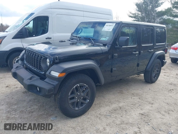 2024 Jeep Wrangler Sport S z VIN 1C4PJXDNXRW253072, wystawiony jako IAAI lot #41878513 z przebiegiem 15 976 mil mil oraz . Historia ofert i sprzedaży dostępna na DreamBid. Obrazek 2.