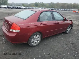 2007 Kia Spectra EX with VIN KNAFE121X75381938, listed as a Copart auction lot 74341004 with 118,890 mi miles and Salvage Title. Bid and sale history available at carsss.com. Image 3.