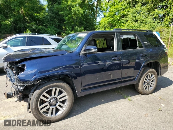 2022 Toyota 4Runner TRD Sport with VIN JTESU5JR7N6025534, listed as a Copart auction lot 62697505 with 49,870 mi miles and Salvage title. Bid and sale history available at DreamBid. Image 1.
