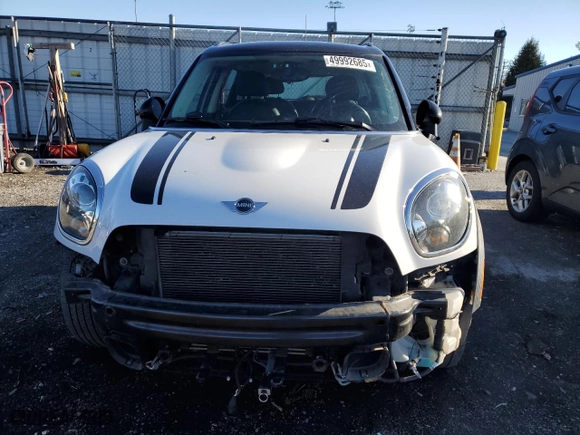 2012 MINI Cooper Countryman S with VIN WMWZC3C51CWM27029, listed as a Copart auction lot 49992685 with 58,316 mi miles and Salvage Title. Bid and sale history available at carsss.com. Image 5.