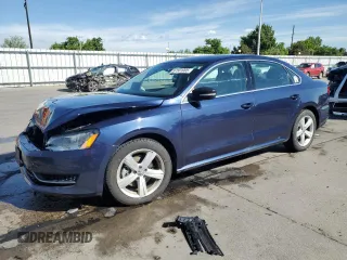 2013 Volkswagen Passat SE with VIN 1VWBP7A34DC067367, listed as a Copart auction lot 57581005 with 124,213 mi miles and Salvage title. Bid and sale history available at DreamBid. Image 1.