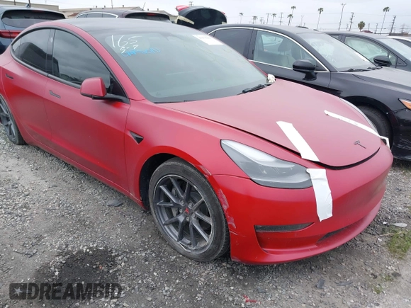 2022 Tesla Model 3 Long Range with VIN 5YJ3E1EB3NF273540, listed as a IAAI auction lot 41978069 with 27,247 mi miles and . Bid and sale history available at DreamBid. Image 1.