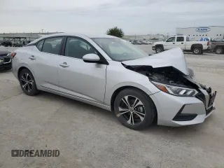 2022 Nissan Sentra SV with VIN 3N1AB8CV9NY290274, listed as a Copart auction lot 55827375 with 53,060 mi miles and Salvage Title. Bid and sale history available at DreamBid. Image 4.