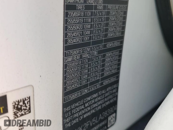2020 Land Rover Range Rover Velar R-Dynamic S z VIN SALYK2FV5LA283904, wystawiony jako Copart lot #43028355 z przebiegiem 44 026 mil mil oraz Szkoda całkowita • Salvage title. Historia ofert i sprzedaży dostępna na DreamBid. Obrazek 13.