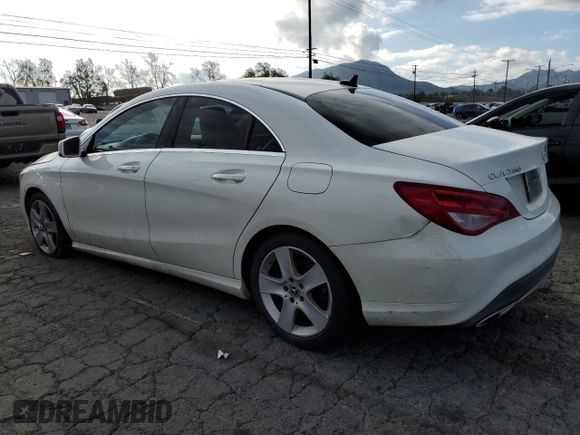 2018 Mercedes-Benz CLA 250 with VIN WDDSJ4EB2JN607907, listed as a Copart auction lot 48658534 with 118,705 mi miles and . Bid and sale history available at DreamBid. Image 2.