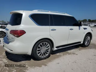 2015 Infiniti QX80 with VIN JN8AZ2NF5F9571690, listed as a Copart auction lot 54760715 with 130,450 mi miles and Clean Title. Bid and sale history available at carsss.com. Image 3.