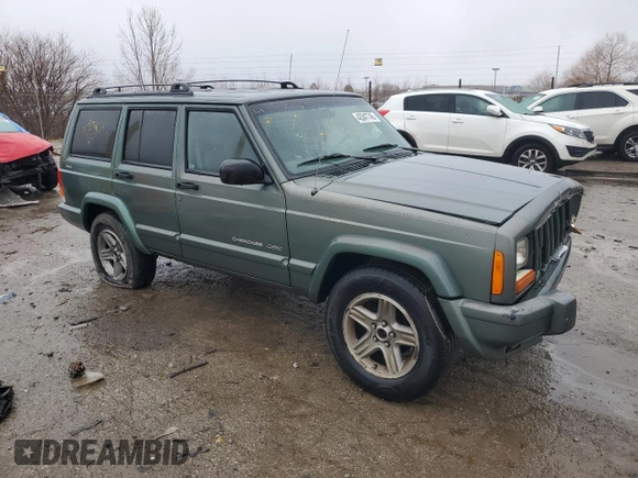 2000 Jeep Cherokee Classic with VIN 1J4FF58S8YL207395, listed as a Copart auction lot 43347745 with 0 mi miles and Clean Title. Bid and sale history available at carsss.com. Image 4.