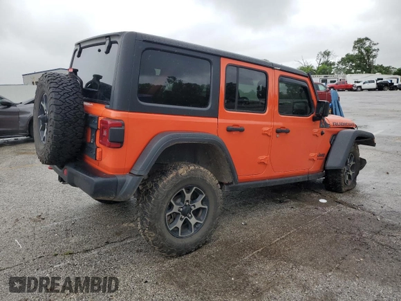 2018 Jeep Wrangler Unlimited Rubicon with VIN 1C4HJXFG7JW287624, listed as a Copart auction lot 59006895 with 64,871 mi miles and Salvage title. Bid and sale history available at DreamBid. Image 3.