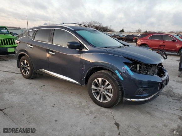 2017 Nissan Murano SL with VIN 5N1AZ2MG5HN183211, listed as a Copart auction lot 48859755 with 104,566 mi miles and Salvage Title. Bid and sale history available at carsss.com. Image 4.