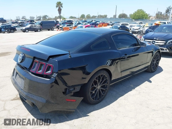 2014 Ford Mustang V6 with VIN 1ZVBP8AM7E5327555, listed as a IAAI auction lot 42316601 with 100,495 mi miles and . Bid and sale history available at DreamBid. Image 4.