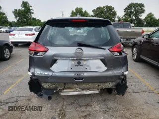 2017 Nissan Rogue SV with VIN 5N1AT2MT4HC835973, listed as a Copart auction lot 63814414 with 74,629 mi miles and Salvage Title. Bid and sale history available at carsss.com. Image 6.