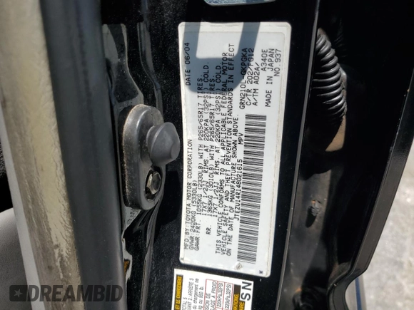 2004 Toyota 4Runner SR5 с VIN JTEZU14R148021615, выставлен на аукционе Copart как лот 61834585 с пробегом 247 388 миль миль и Чистый • Clean title. История ставок и продаж доступна на DreamBid. Изображение 13.