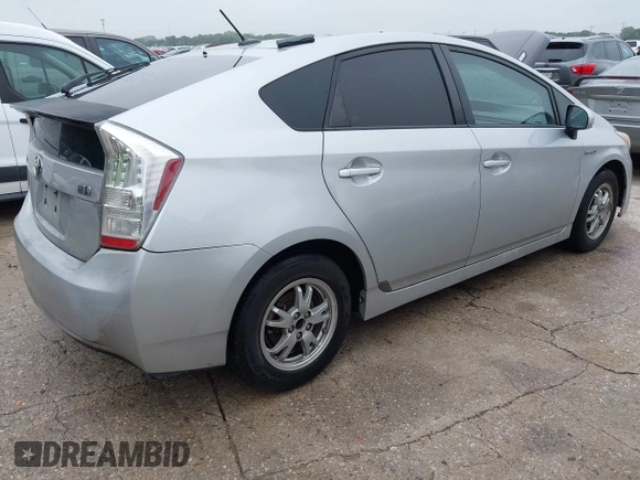 2011 Toyota Prius I with VIN JTDKN3DU6B0259779, listed as a IAAI auction lot 42164475 with 207,243 mi miles. Bid and sale history available at carsss.com. Image 4.