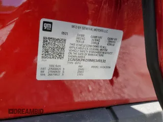 2021 Chevrolet Tahoe Z71 z VIN 1GNSKPKD9MR349131, wystawiony jako Copart lot #59009405 z przebiegiem 24 115 mil mil oraz Szkoda całkowita • Salvage title. Historia ofert i sprzedaży dostępna na DreamBid. Obrazek 14.
