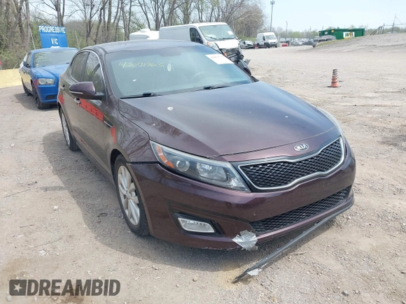 2014 Kia Optima EX z VIN 5XXGN4A77EG338455, wystawiony jako IAAI lot #42071765 z przebiegiem 136 331 mil mil oraz . Historia ofert i sprzedaży dostępna na DreamBid. Obrazek 1.
