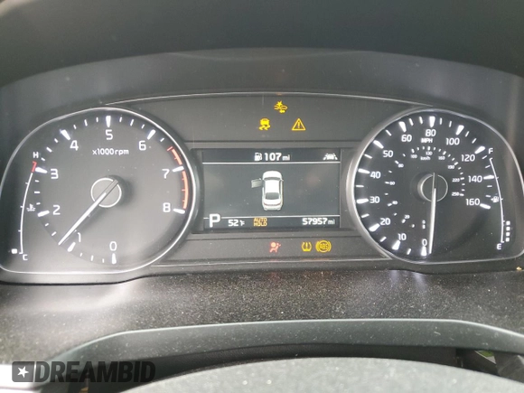 2020 Kia Cadenza Technology with VIN KNALC4J1XL5232922, listed as a Copart auction lot 83203434 with 57,957 mi miles and Salvage Title. Bid and sale history available at carsss.com. Image 9.