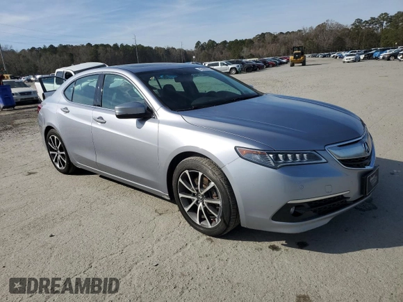 2015 Acura TLX V6 Advance with VIN 19UUB2F79FA017234, listed as a Copart auction lot 42400895 with 104,591 mi miles and Salvage Title. Bid and sale history available at carsss.com. Image 4.