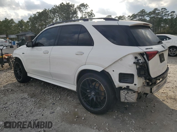 2021 Mercedes-Benz GLE 53 AMG with VIN 4JGFB6BB0MA442164, listed as a Copart auction lot 42357015 with 72,364 mi miles and Salvage title. Bid and sale history available at DreamBid. Image 2.