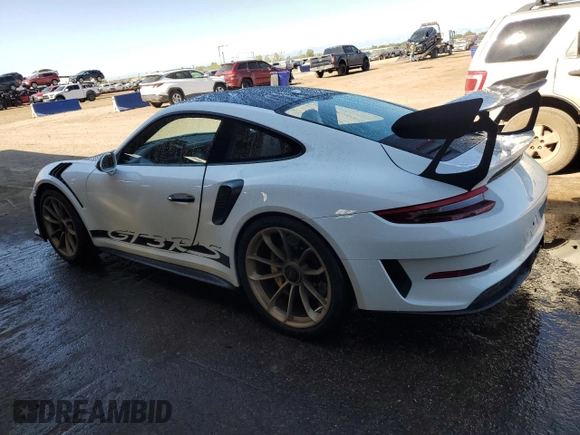 2019 Porsche 911 GT3 RS with VIN WP0AF2A92KS164501, listed as a Copart auction lot 66702654 with 48,180 mi miles and Salvage Title. Bid and sale history available at DreamBid. Image 2.