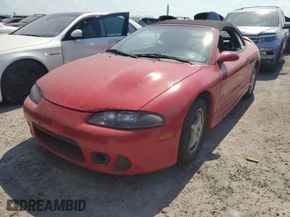 1998 Mitsubishi Eclipse GS with VIN 4A3AX35G7WE012565, listed as a Copart auction lot 76321434 with 0 mi miles and Salvage Title. Bid and sale history available at carsss.com. Image 1.