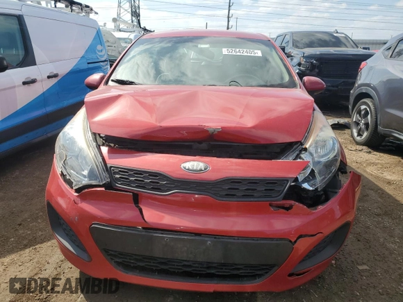 2013 Kia Rio LX with VIN KNADM5A36D6235563, listed as a Copart auction lot 52642405 with 126,034 mi miles and Salvage Title. Bid and sale history available at DreamBid. Image 5.