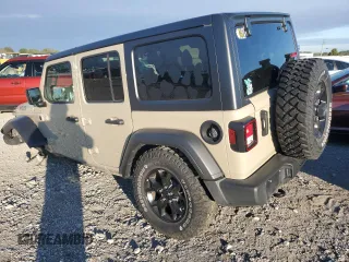 2022 Jeep Wrangler Unlimited Willys with VIN 1C4HJXDNXNW267388, listed as a Copart auction lot 72142634 with 23,631 mi miles and Salvage Title. Bid and sale history available at DreamBid. Image 2.