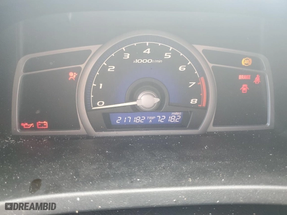 2008 Honda Civic Cpe EX with VIN 2HGFG11808H508249, listed as a Copart auction lot 54180604 with 217,182 mi miles and Non Repairable. Bid and sale history available at carsss.com. Image 9.