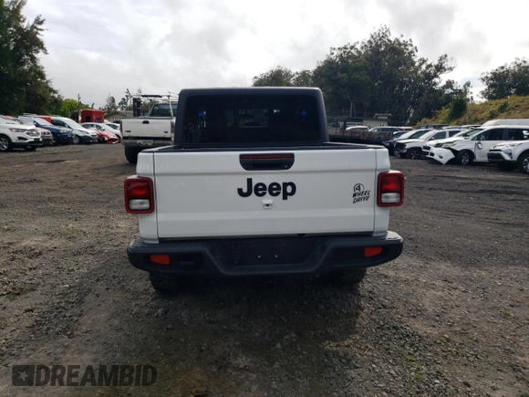 2021 Jeep Gladiator Sport S with VIN 1C6HJTAG9ML617423, listed as a Copart auction lot 56595205 with 13,250 mi miles and Salvage title. Bid and sale history available at DreamBid. Image 6.