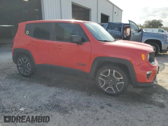 2021 Jeep Renegade Jeepster with VIN ZACNJCAB2MPM71178, listed as a Copart auction lot 47552355 with 18,210 mi miles and Salvage title. Bid and sale history available at DreamBid. Image 4.