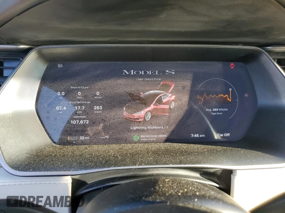 2020 Tesla Model S Long Range with VIN 5YJSA1E21LF360289, listed as a Copart auction lot 53632735 with 107,672 mi miles and Salvage Title. Bid and sale history available at carsss.com. Image 13.