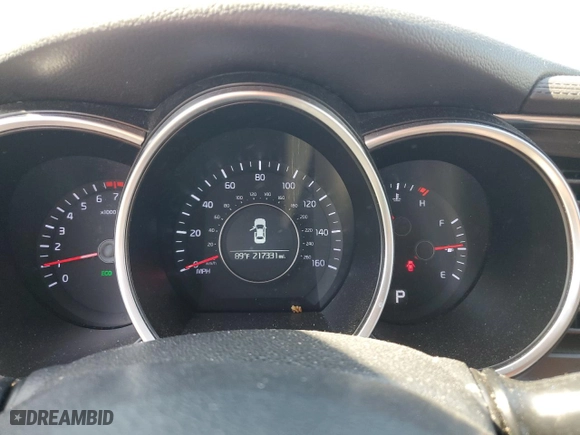 2015 Kia Optima EX with VIN 5XXGN4A7XFG360340, listed as a Copart auction lot 53331375 with 217,331 mi miles and Salvage Title. Bid and sale history available at carsss.com. Image 9.