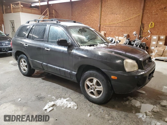 2004 Hyundai Santa Fe GLS with VIN KM8SC73E74U597688, listed as a Copart auction lot 44570985 with 213,584 mi miles and Salvage Title. Bid and sale history available at carsss.com. Image 4.