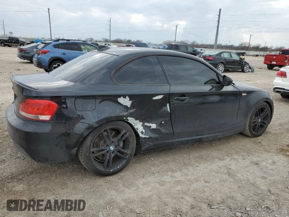 2012 BMW 1 Series 135i with VIN WBAUC9C5XCVM13083, listed as a Copart auction lot 47452225 with 81,786 mi miles and Salvage title. Bid and sale history available at DreamBid. Image 3.