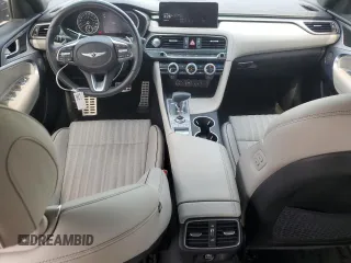 2023 Genesis G70 2.0T with VIN KMTG34TA4PU120566, listed as a Copart auction lot 53307455 with 31,933 mi miles and Salvage title. Bid and sale history available at DreamBid. Image 8.