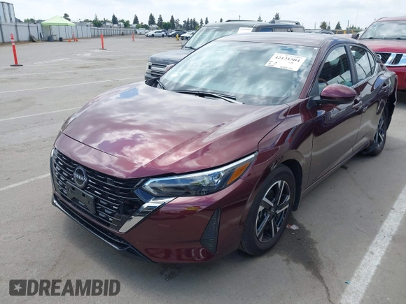 2025 Nissan Sentra SV with VIN 3N1AB8CV7SY237813, listed as a IAAI auction lot 42131504 with 3,541 mi miles and . Bid and sale history available at carsss.com. Image 19.