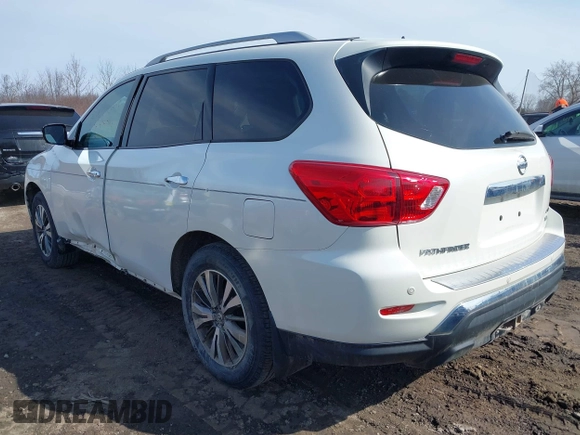 2017 Nissan Pathfinder SV with VIN 5N1DR2MM7HC610550, listed as a IAAI auction lot 41797183 with 54,071 mi miles. Bid and sale history available at carsss.com. Image 3.