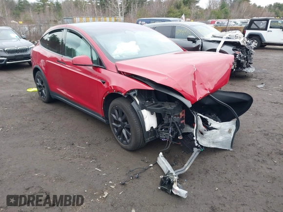 2022 Tesla Model X with VIN 7SAXCBE57NF354843, listed as a IAAI auction lot 41027188 with Not Provided miles and . Bid and sale history available at DreamBid. Image 1.