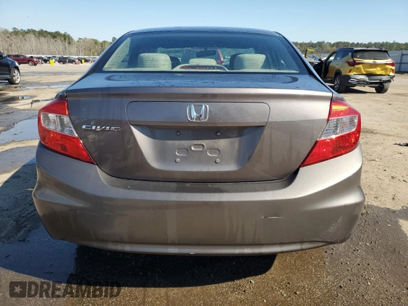 2012 Honda Civic LX with VIN 19XFB2F53CE081719, listed as a Copart auction lot 50922075 with Not Provided miles and Salvage Title. Bid and sale history available at DreamBid. Image 6.