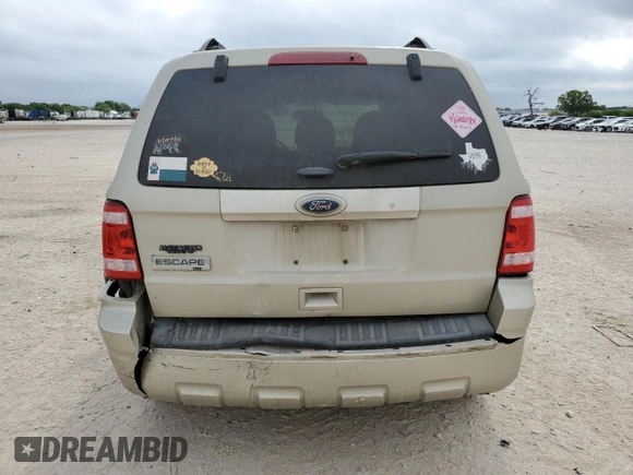 2011 Ford Escape XLT with VIN 1FMCU0D73BKB33590, listed as a Copart auction lot 53383975 with 0 mi miles and Salvage Title. Bid and sale history available at carsss.com. Image 6.