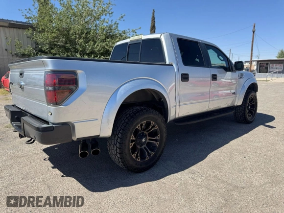 2014 Ford F-150 SVT Raptor with VIN 1FTFW1R67EFC35912, listed as a Copart auction lot 55183265 with 187,461 mi miles and Salvage Title. Bid and sale history available at carsss.com. Image 4.