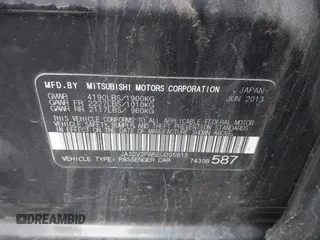 2014 Mitsubishi Lancer SE with VIN JA32V2FW5EU005615, listed as a IAAI auction lot 42204917 with 141,285 mi miles and . Bid and sale history available at carsss.com. Image 9.