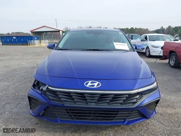2024 Hyundai Elantra SEL with VIN KMHLM4DG7RU679394, listed as a IAAI auction lot 41795039 with 6,124 mi miles. Bid and sale history available at carsss.com. Image 12.