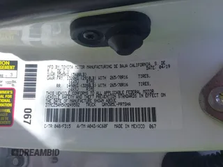 2019 Toyota Tacoma SR z VIN 3TMCZ5AN5KM249582, wystawiony jako IAAI lot #41925752 z przebiegiem 108 417 mil mil oraz . Historia ofert i sprzedaży dostępna na DreamBid. Obrazek 9.